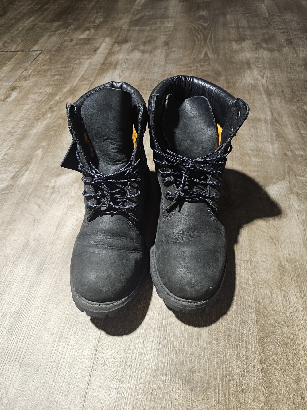 Timberland Black Men's Leather Lace-Up Boat/Work Boots - Picture 12 of 14